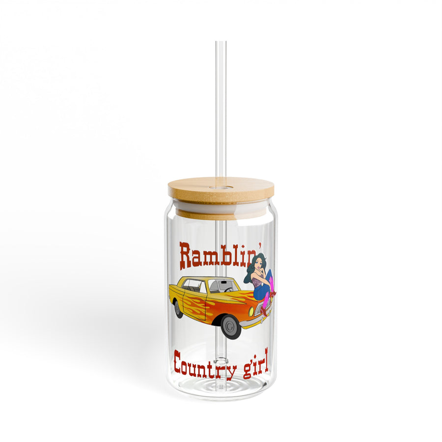 Ramblin Country Girl Sipper Glass, 16oz