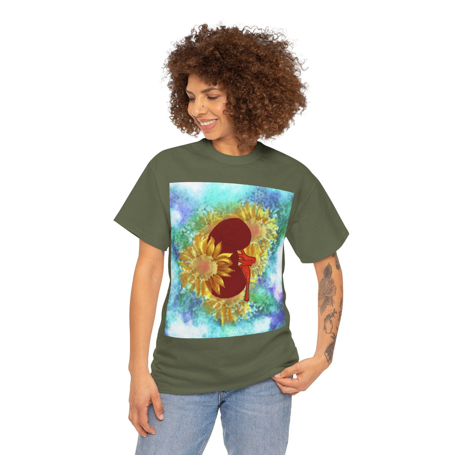 Floral Kidney Unisex Heavy Cotton Tee