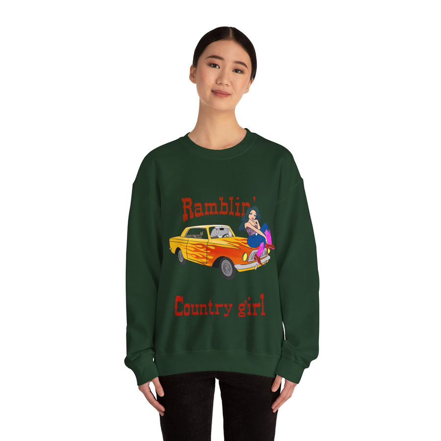 Ramblin Country Girl Unisex Heavy Blend™ Crewneck Sweatshirt