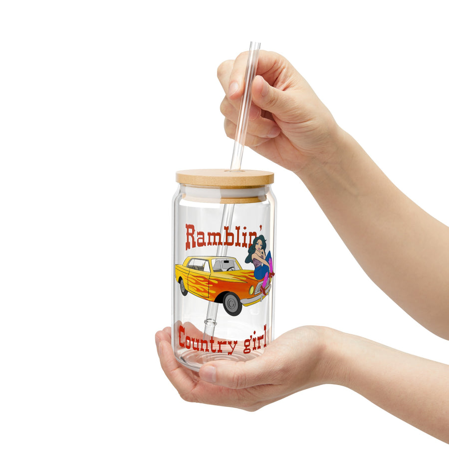 Ramblin Country Girl Sipper Glass, 16oz