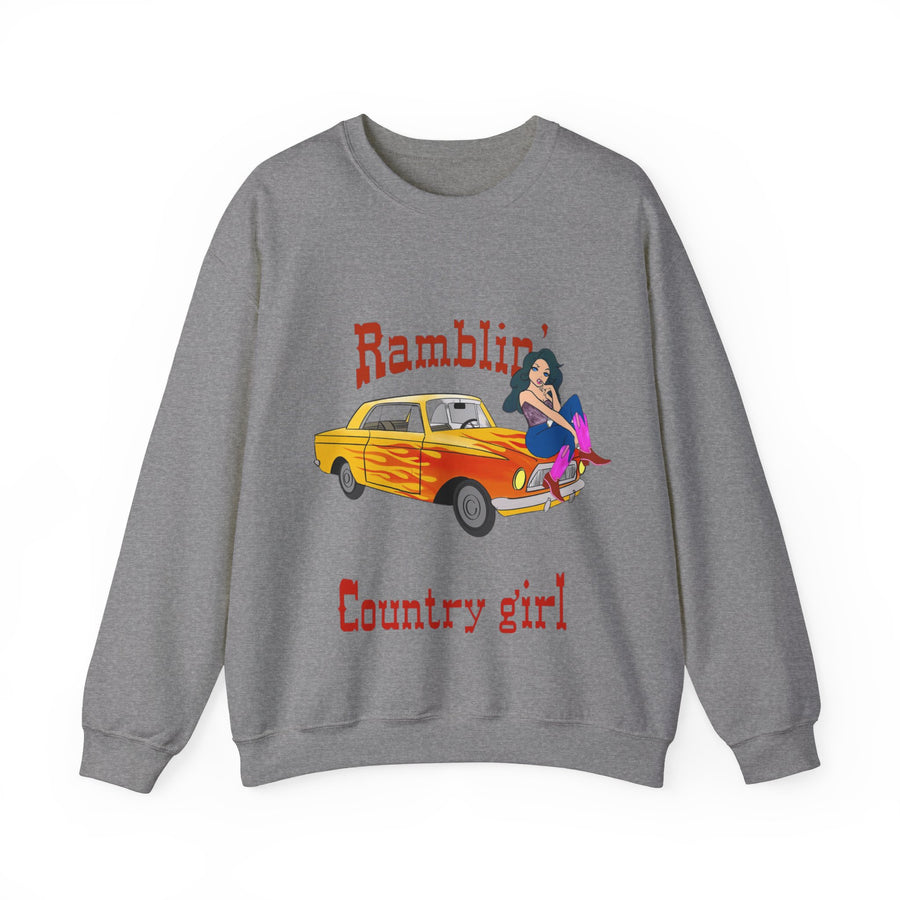 Ramblin Country Girl Unisex Heavy Blend™ Crewneck Sweatshirt