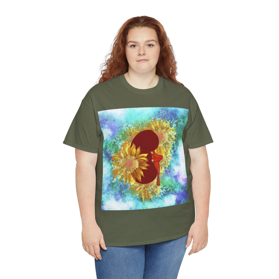 Floral Kidney Unisex Heavy Cotton Tee