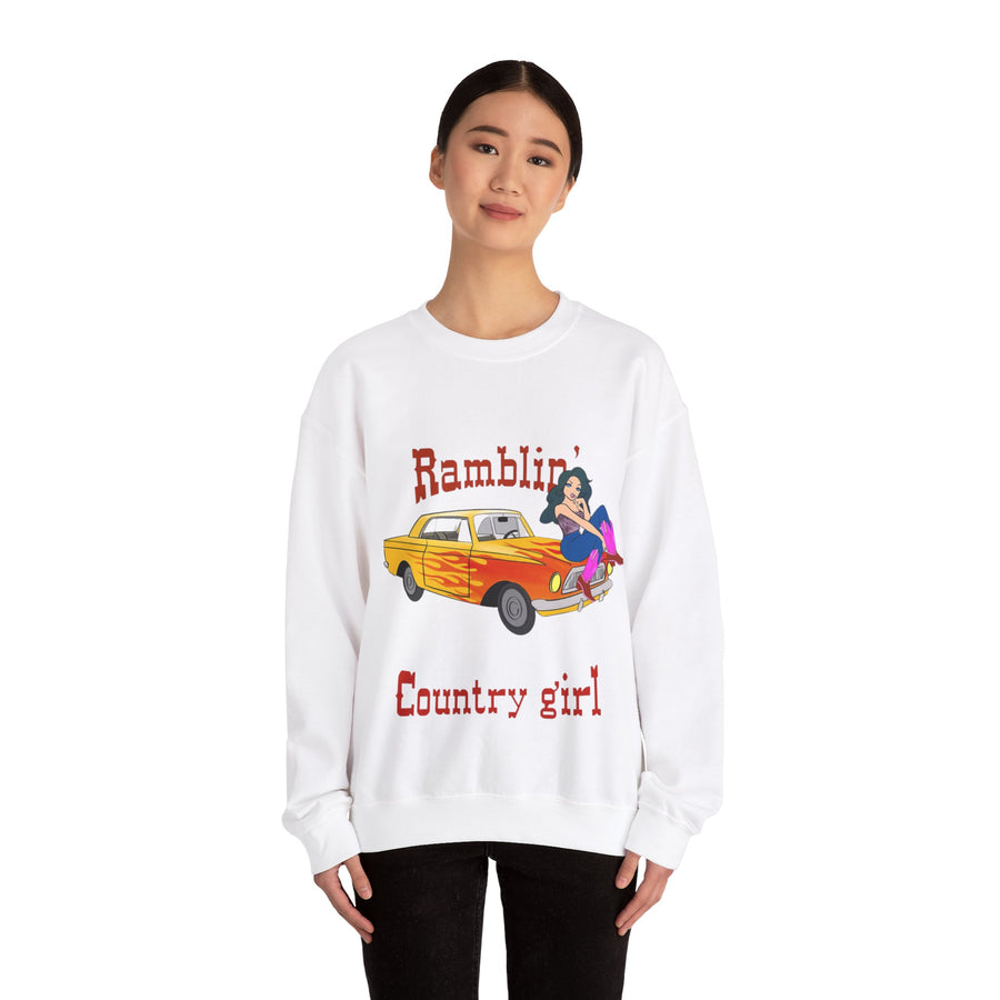 Ramblin Country Girl Unisex Heavy Blend™ Crewneck Sweatshirt
