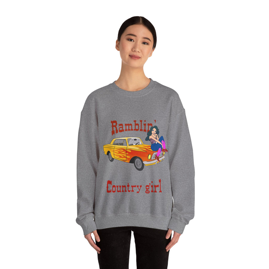Ramblin Country Girl Unisex Heavy Blend™ Crewneck Sweatshirt