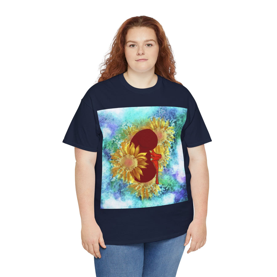 Floral Kidney Unisex Heavy Cotton Tee