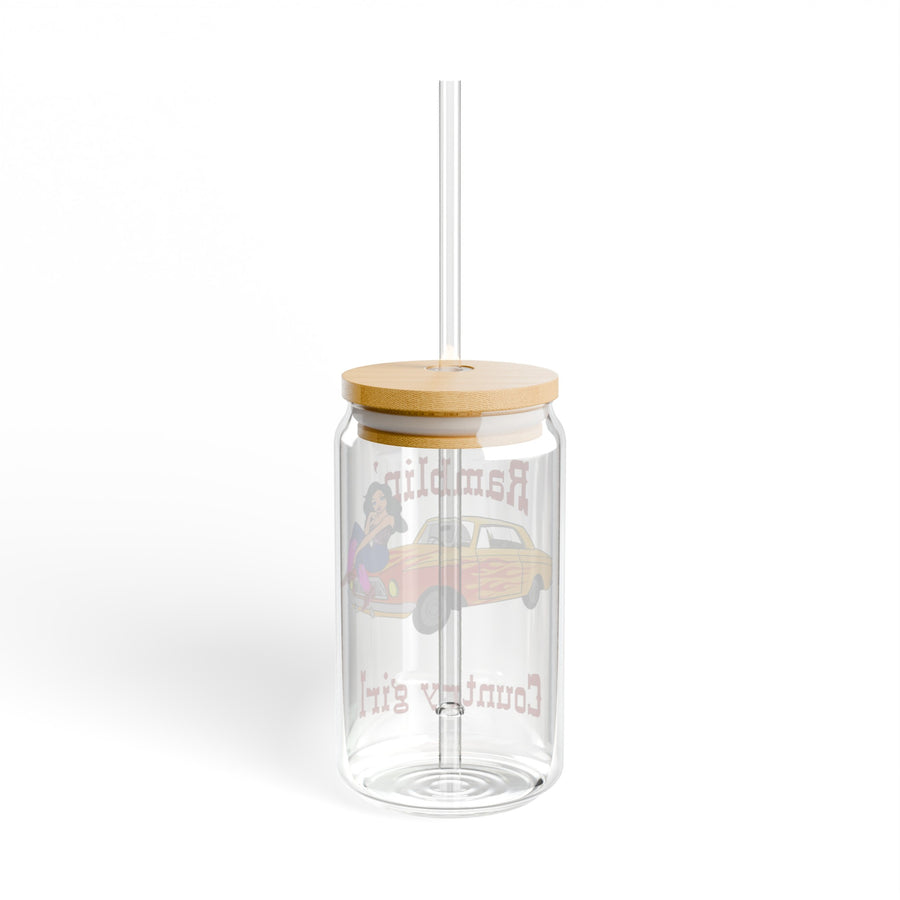 Ramblin Country Girl Sipper Glass, 16oz