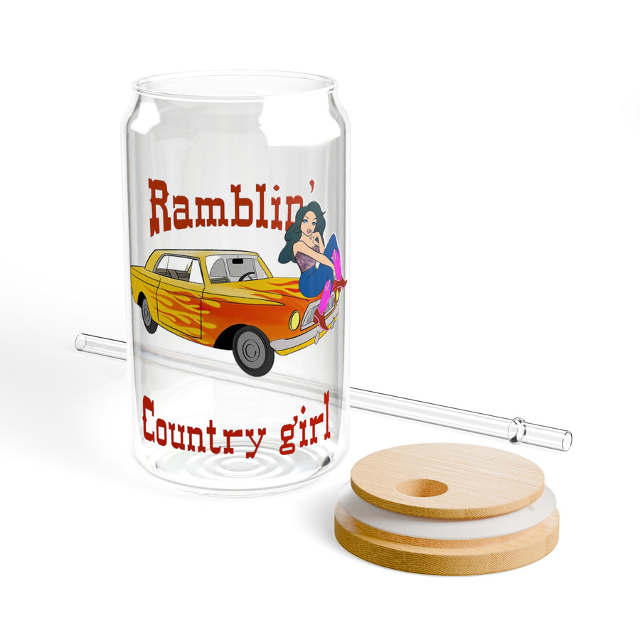 Ramblin Country Girl Sipper Glass, 16oz