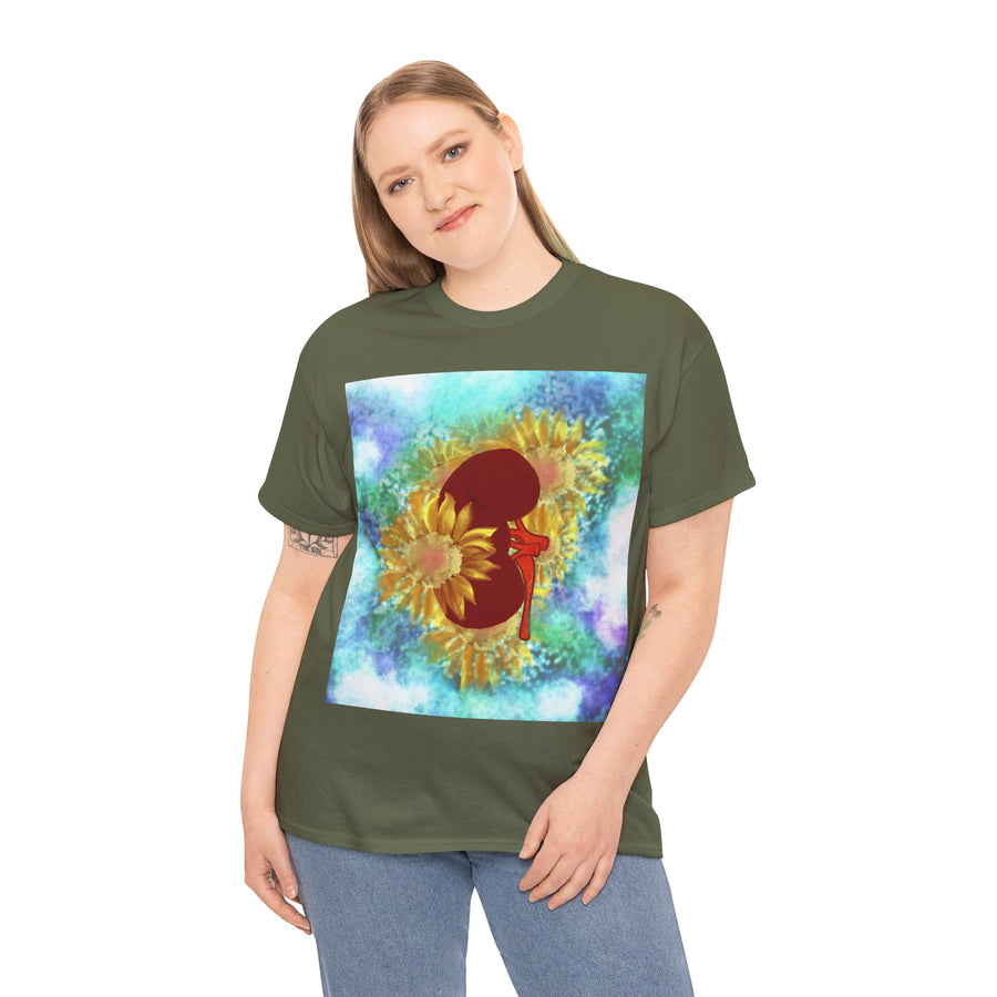 Floral Kidney Unisex Heavy Cotton Tee