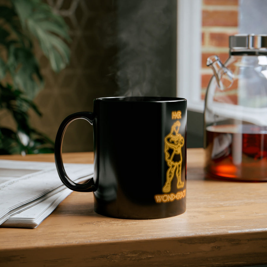 Her Wonderboy His Muse Black Coffee Mug (11oz, 15oz)