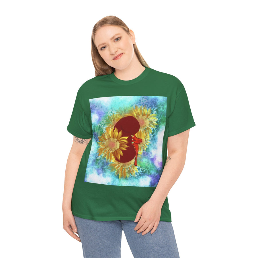Floral Kidney Unisex Heavy Cotton Tee